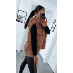 Karamelová luxusní vesta S/M 